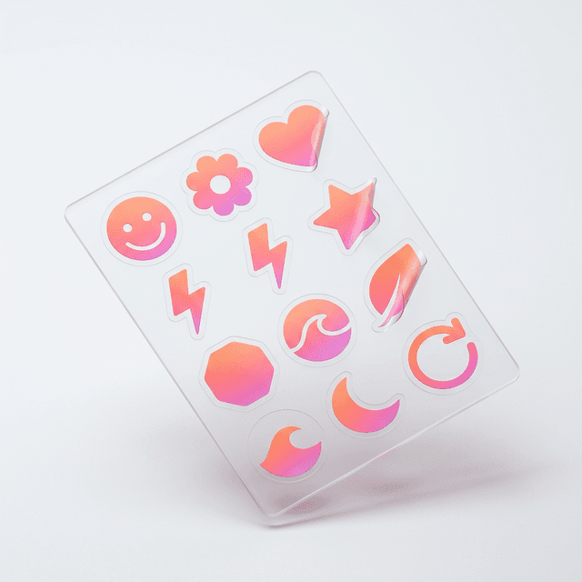 Наліпки та друковані дрібниці для закладу в композиції з упаковкою